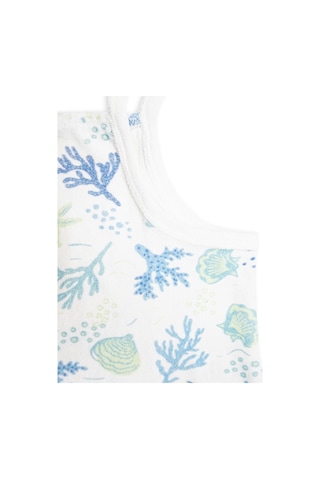 ORGANİK HAVLU KUMAŞ ASKILI CROP KIZ ÇOCUK BLUZ Ekru