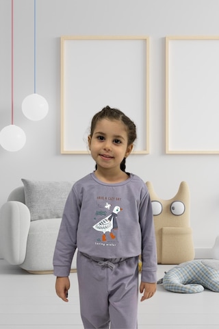 Mor Renk Çocuk/bebek Alt Üst Eşofman Takımı Mor