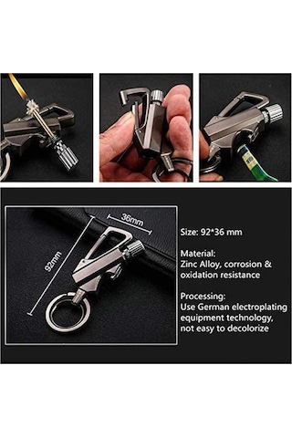 Dancemonkey Kalıcı Metal Çakmak, Dış Mekan Acil Durum Kibrit Ateşçi, Yeniden Doldurulabilir Siyah Siyah