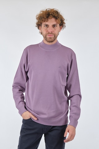 De Blasıo Yarım Balıkçı Uzun Kollu Lila Erkek Kazak 222340000 001