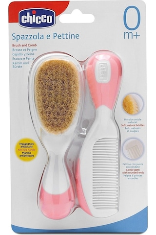 Chicco Fırça ve Tarak Seti 0 Ay+ Pembe