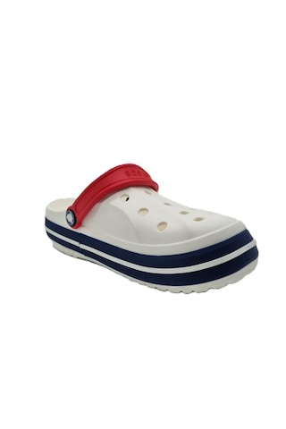 Crocs Orijinal Çok Amaçlı Kullanımlı Kaliteli Terlik Beyaz - Kırmızı