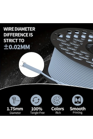 Techbloom Cailab Matte Pla+ 3d Yazici Filamenti Black Mt419 200g Fdm Yazicilar Icin 1.75mm 7 Ons Dekor Oyuncak Model