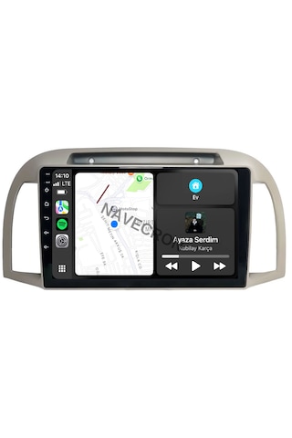 Nıssan Mıcra 2003-10 9" Uyumlu Androıd Multimedya Gerçek 2/32 Kablosuz Carplay Geri Görüş Kameralı 9"