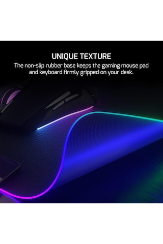 Gp700 Rgb Oyun Fare Altlığı, 14 Aydınlatma Modlu, Su Geçirmez, Kaymaz Kauçuk Taban, Oyuncular İçin, 700 X 300 X 4