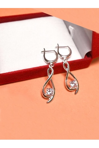 Brezza Lusso Jewelry 925 Ayar Gümüş Sonsuzluk Sallantılı Bayan Küpe