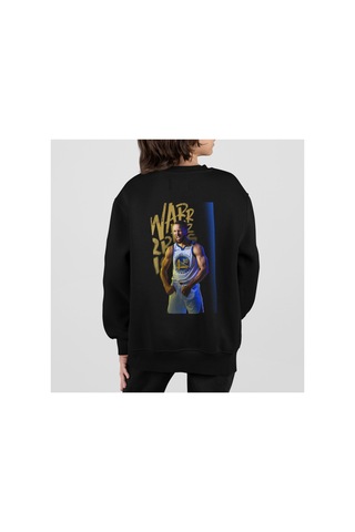 Stil X Stephen Curry Baskılı Bisiklet Yaka Çocuk Tshirt Siyah-3