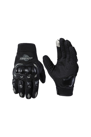 Yingfu Bsddp Rh-a0107 Motosiklet Eldiveni - Dayanıklı, Dokunmatik Ekran Uyumlu, Tüm Mevsimler İçin Siyah Eldiven