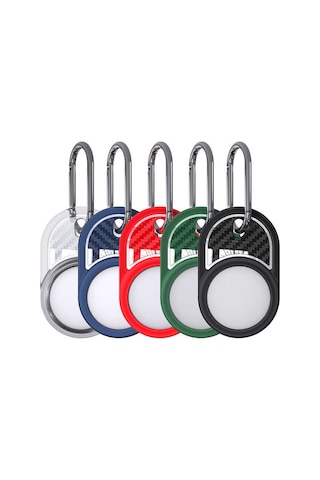 Zore Airtag 05 Uyumlu Silikon Anahtarlık-siyah