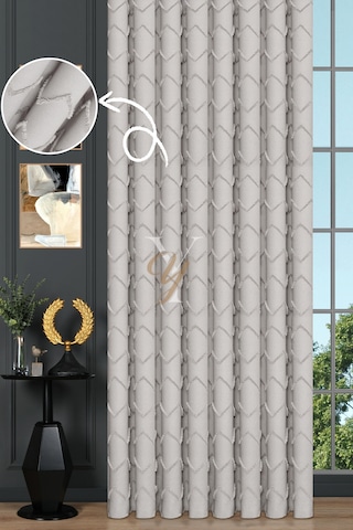 Jakar Kesme Fon Perde Ezgi V-6001 Ekru Ekru