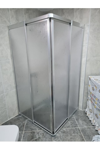 Nokta Duşakabin 90 x 90 Teknesiz Plastik Cam Duşakabin Nd409 Şeffaf