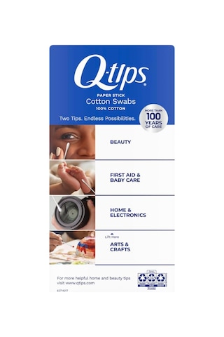 Q-tips Hijyen Ve Güzellik Bakımı İçin Pamuklu Çubuklar% 100 Pamuklu 375 Sayım İle Yapılan Orijinal Pamuklu Çubu