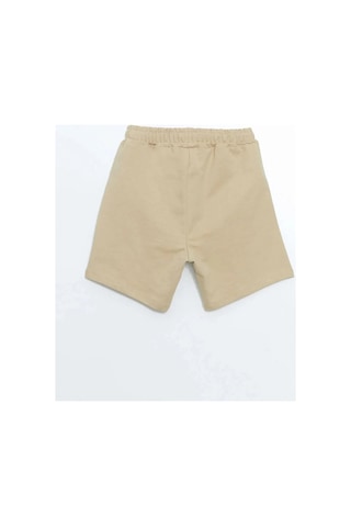 LC Waikiki Lcw Kids Bej Basic Beli Lastikli Pamuklu Erkek Çocuk Şort Beıge