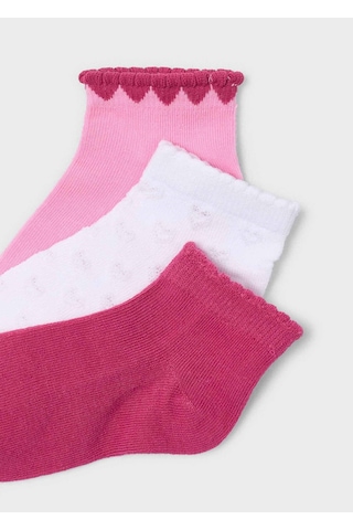 Mayoral Kız Çocuk Üçlü Soket Çorap Set Pembe