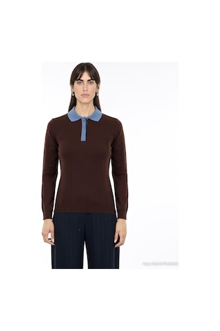 Yargıcı Regular Polo Yaka Uzun Kol Kazak 26kktr2116a 003 Kahverengi