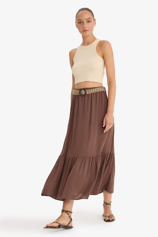 Defacto A Kesim Krinkıl Viskon Etek F9647ax25aubn320 Kahve