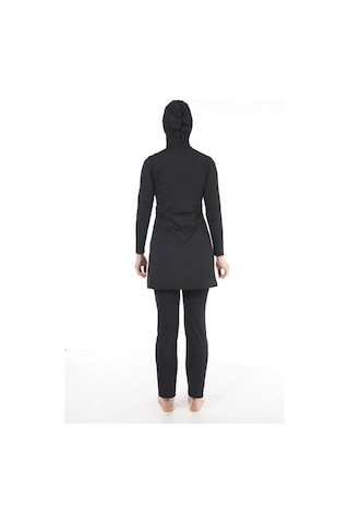 Estiva 22901 Siyah Tam Boy Düz Tesettür Mayo 001