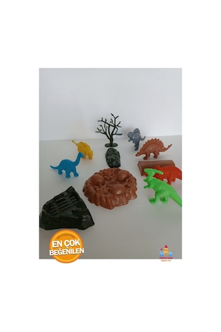 Oyuncak Dinazor Hayvanları Seti 11 Parça Büyük Boy Dinozor Dünyası Oyuncak Seti 11 Parça Kartelada