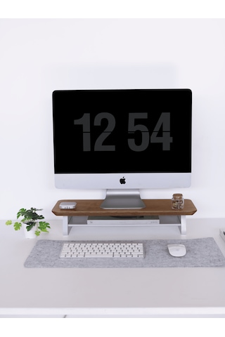 Küçük Monitör Standı Meşe