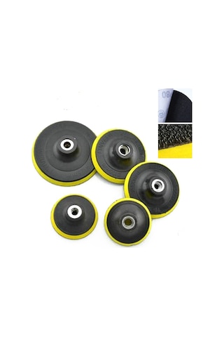 Sones 5 Adet Parlatma Diski Kendinden Yapışkanlı Sünger Disk Pnömatik Zımpara Vantuz, Boyut: 100mm M14