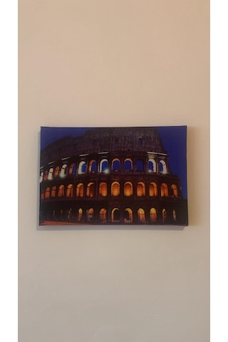 Colosseum Manzaralı Natürel Tasarım Ahşap Çerçeve Ev İşyeri Duvar