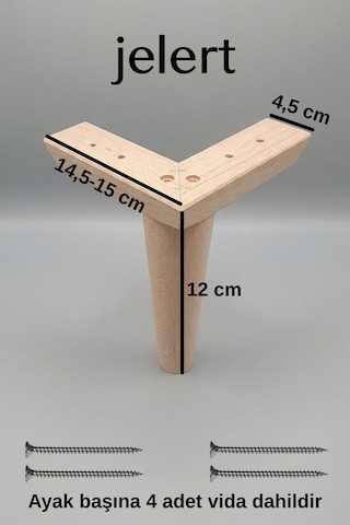 Masif Gürgen Ahşap 12 Cm Ham-8'li, Mobilya Yükseltme Ayağı, Robot Süpürge Uyumlu, 1. Sınıf Gürgen Ağacı, Kanepe Berjer Koltuk Tv Ünitesi Yükseltici Ayak Ham Boyasız