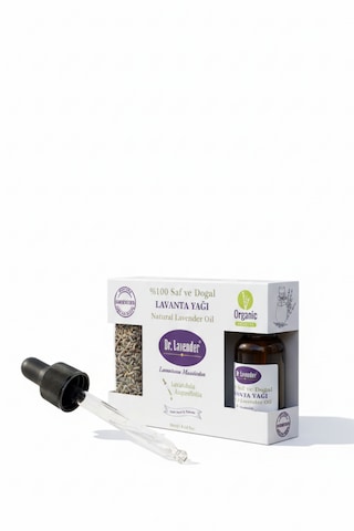 Doğal Lavanta Yağı Saf Konsantre Lavanta Yağı & Damlalık Ve Lavanta Çiçeği 10 ML
