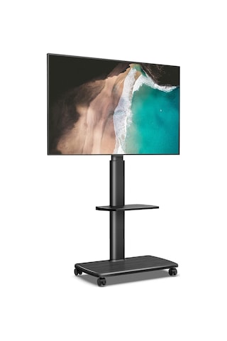 Fitueyes Tekerlekli Tv Standı, 32-70 Inç Ekranlar Için Ayarlanabilir Ve Raflı Sehpası Tv Sehpası Çok Renkli