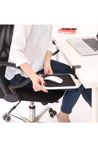 Masa Altı Mouse Pad, 360 Derece Dönebilen Basit Klipsli Mouse Pad, Klipsli Fare Platformu