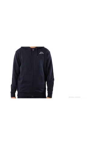 Kappa Logo Fleece Jacket Full-zip Hoodie Lacivert Siyah