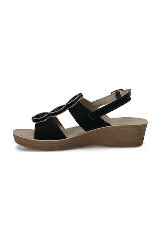 Polaris 409036.z Siyah Kadın Comfort Sandalet 409036.z6fx 000000000102251139