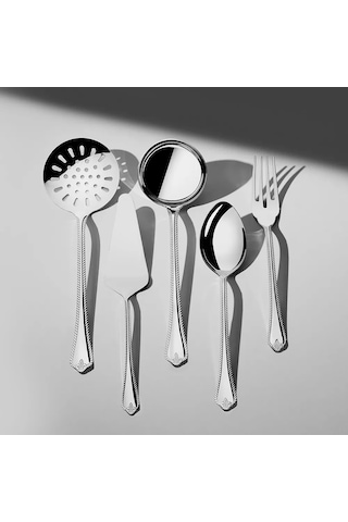 Nehir Fulya Sade 5 Parça Paslanmaz Çelik Servis Takımı