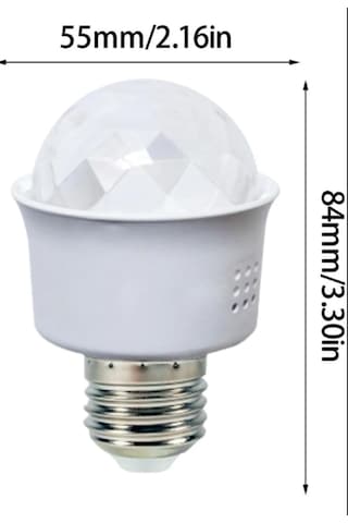 Rgb Işıklı Desenli Disko Parti Eğlence Ampülü E27 Duyulu 3w