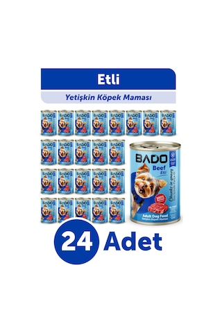 Bado Yetişkin Yaş Köpek Maması Etli 400gr 24'lü
