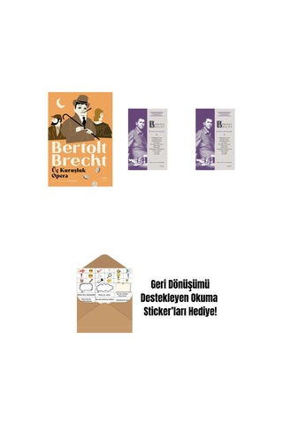 Üç Kuruşluk Opera + Bertolt Brecht - Bütün Oyunları 3 + Bertolt Brecht - Bütün Oyunları 3 Ciltli + Okuma Sticker'ları