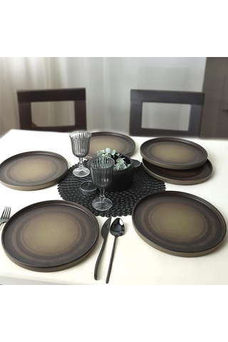 Vintage Stackable Servis Tabağı 27 Cm 6 Adet 21781 Çok Renkli