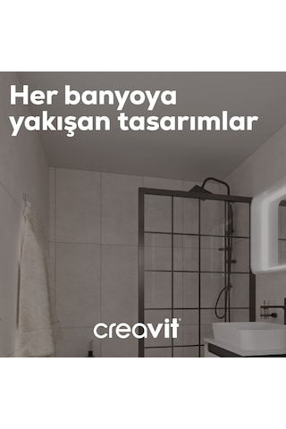 Creavit DR27014 Drop 2'li Bornozluk Krom