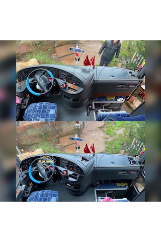 Mercedes Travego Full Set Parlak Siyah Torpido Maun Kaplama,Konsol Kaplama (Parlak Siyah)