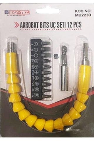 Bay-Tec Akrobat Bits Uç Seti 12 Parça - 300mm - Spiral Ucu Bay-Tec Akrobat Bits Uç Seti 12 Parça - 300mm - Spiral Ucu