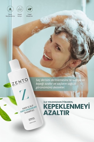 Zento Hair Scalp AntıiDandruff Kepek Şampuanı 250 ML