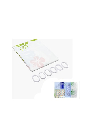 Ers Pvc Duş Perdesi - Çift Kanatlı - 12 Halkalı - 90x180 Cm