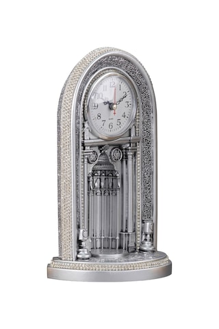 Nakkaş Saatli Mihrap Boytu Büyük Boy Gümüş