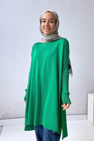 Kahijab Mira Merserize Tunik - Yeşil Gri