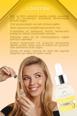 Aha/bha Peeling Serum Glycolic Acid Salicylic Acid Hyaluronic Acid Derin Cilt Bakım Serumu 30 Ml