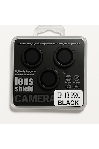 Apple Uyumlu iPhone 13 Pro/ Promax Kamera Lens Koruyucu Black/silver/gold/purple Yüksek Çözünürlük-parlak-güçlü Siyah