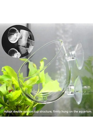 Qingmipy Akvaryum Bitki Suction Cup Cam Tepsisi - Bitki Büyümesi Ve Balık Gizlenme İçin, Işık Ve Hava Akışı Sağlar, Su Kalitesini Artırır