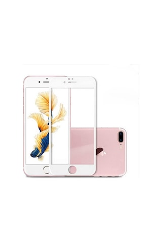 Apple Uyumlu iPhone 8 Plus 5D Tam Kaplayan Ekran Koruyucu Kırılmaz Cam (394132488)