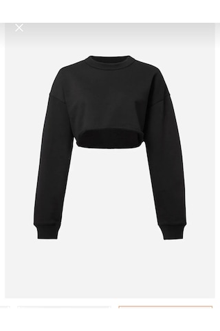 Bayan Swaetshirt Crop Siyah