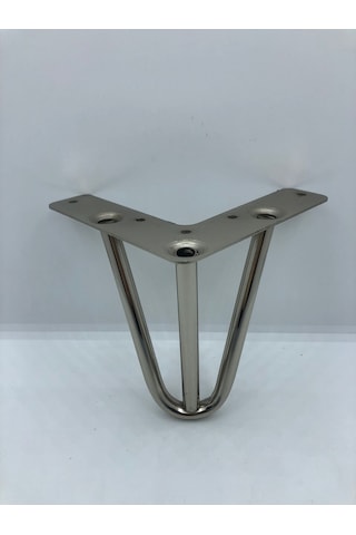 Metal,12 12 12 Cm Krom Kaplama Koltuk,dolap,baza, Ayağı 4 Adet