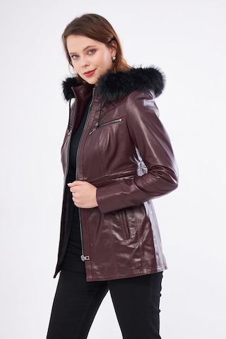 Derinss Dka2332 Hakiki Deri Kadın Bordo Mont 001